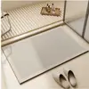 Alfombrilla Suave de Barro de Diatomeas Lisa y Sencilla para Puerta de Baño, Absorbente, Secado Rápido, Felpudo Antideslizante para Entrada