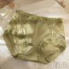 Ropa interior de satén de alta gama con encaje ligero y lujoso para mujer, de cintura media, con bolso de cadera, talla grande, sexy, transpirable y cómoda, de seda helada para verano.