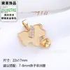 Accesorios de Colgante de Concha de Venta Caliente Europea y Americana Diseño Transfronterizo Collar con Chapado en Cobre Dorado para Mujer Ins Simple Venta al por Mayor Colgante de Calabaza