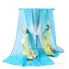 Bufanda de Seda Estampada de Gasa Floral de Venta Caliente Bufanda de Seda Europea y Americana Nueva Bufanda de Seda para Mujer Exportación Nueva Suministro de Bufandas Aliexpress