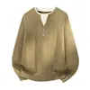 Suéter Pulóver de Punto Falso de Dos Piezas para Hombre Otoño Invierno 2026 Cuello Redondo Moda Juvenil Bloque de Color Holgado Casual Camiseta Base