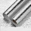 Pegatina a Prueba de Aceite para Estufa de Cocina, Papel de Aluminio Espesado, Resistente a Altas Temperaturas, Pegatina de Pared Impermeable, Papel Tapiz Autoadhesivo Anti-Suciedad para el Hogar