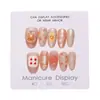 Pegatinas para uñas T918 Toast Diary con diseño de conejo de dibujos animados tridimensional y cerezas, de forma ovalada corta y color claro, para una manicura suave y hermosa