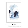Azul claro Azul Minuto Arte Abstrata Pintura Decorativa para Sala de Estar Pintura para Pendurar de Fundo de Sofá em Casa de Temporada/Apartamento
