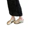 Pantuflas Elegantes de Punta Cerrada con Tira Cruzada, de Suela Gruesa para Aumentar la Altura, para Mujer, Nuevo Modelo de Verano 2026, Cómodas sin Cierre, de Media Caña para Uso en Exteriores