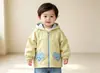Chamarra cortavientos con capucha para primavera y otoño para niños y niñas, con lindos apliques de elefante y cordero, una linda prenda exterior casual para salir