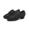 Zapatos de Encaje de Nuevo Estilo para Maestro Blanco Suelas de Plástico para Exterior Zapatos para Baile Cuadrado Zapatos para Práctica de Baile Suaves para Mujer Tacón Alto Sunderman Dance