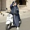Poncho de lluvia impermeable para bicicletas eléctricas, adecuado tanto para hombres como para mujeres, diseñado para ciclismo al aire libre, con mangas, y disponible en talla de adulto, extragrande y extragrueso