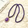 Nuevo Collar Morado Estilo Chino para Mujer, Cadena Sencilla para Suéter Otoño e Invierno de Gama Alta, Diseño de Lujo Ligero y Noble, Accesorios de Nicho