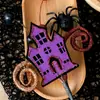 Decoraciones de Halloween Transfronterizas Estilo Ins Casa de Brujas Rama de Flor de Murciélago Esquejes Ramo para Fiesta en Casa Adornos