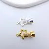 Hebilla de Acabado Estrella Simple Chapada en Oro Cobre de Alta Retención de Color Material para Pulsera Hecha a Mano, Collar, Pendientes, Accesorios de Joyería