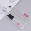 Escova de dentes descartável para hotéis, pousadas e guesthouses, uso doméstico, cerdas macias com pasta de dente, kit de higiene pessoal para viagem