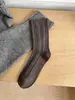Calcetines Meilade para Mujer Primavera y Otoño de Media Pantorrilla Apilados Color Puro Algodón Transpirables Versátiles JK Sin Costuras INS Modernos Calcetines Largos de Invierno