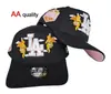 Popular en el comercio exterior, gorra de béisbol AA de alta calidad con logo de los Yankees, visera curva elegante, gorra ajustable para proteger del sol para hombres y mujeres