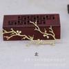 Acessórios de Joias DIY Feitos à Mão Ouro Real 24K Pente Ramo de Flor Soldado Grampo de Cabelo Cobre Produto Semiacabado Hanfu B778