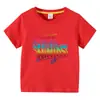 Ropa infantil transfronteriza 2023, camiseta de manga corta de verano para niños, camiseta básica de dibujos animados para niños y niñas, camiseta de media manga para bebé, marea superior