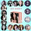 Nuevo Álbum de Caja de Tarjetas Fotográficas Láser Redonda de 70 Piezas 48 Piezas para Merchandising de Celebridades Influencers Lomo Polaroid