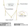 Joia europeia e americana colar de gato em aço inoxidável com diamantes, pingente de estrela e borla em forma de Y, corrente para clavícula feminina de nicho ins, banhado a ouro 18k