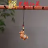 Pingente Chaveiro Cavalo Pintado, Ornamento Pendurado Carruagem de Cavalo Esculpida em Sândalo Yiming Xianyuan, Pingente de Bolsa, Corrente para Celular Presente
