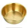 Cuenco coreano de vino de arroz dorado, Cuenco de acero inoxidable con asa, Cuenco para aperitivos, Cuenco de restaurante coreano, Cuenco para condimentos, Recipiente multiusos