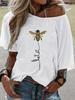 Camiseta de manga corta para mujer, popular en Amazon, nueva camiseta estampada de moda, 1688 Alibaba, nueva en línea