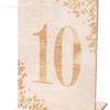 Número de mesa de gravação a laser de madeira para casamento com base 1-10 Número de mesa de casamento country Decorações de festa de madeira Logotipo