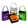 Nuevo y popular bolso de fieltro para Halloween, divertido bolso de almacenamiento de dulces para niños, bolsa de regalo de fieltro con forma de calabaza de bruja