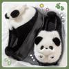 5.0 Pantufas de Algodão Panda com Sola Ultra Grossa para Mulheres, Novo Estilo Outono e Inverno 2026, Pantufas de Algodão Pelúcia Quentes e Fofas para Uso Externo para Mulheres