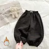 Pantalones de Terciopelo Todo en Uno para Niños y Niñas Otoño e Invierno Nuevos Leggings Casuales de Terciopelo Fino Estilo Coreano para Niños Pantalones Bombachos