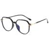 Gafas anti-luz azul TR90 de moda con montura grande para teléfono móvil, gafas para ordenador, gafas antirradiación de luz plana con miopía 2100
