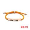 Pulseira de Corda Trançada Multicolorida Transfronteiriça Hobby Paz Amor Paz Presente Comemorativo Pulseira de Aço Inoxidável Gravada
