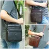Bolso de mensajero de cuero genuino para hombre, moda, gran capacidad, vertical, capa superior, multifuncional, bolso de hombro de piel de vaca, mochila de negocios, venta al por mayor