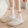 Meias de Coral Fleece para Mulheres, Outono e Inverno, Espessadas, Quentes, Fofas, Para Dormir, Casa, Chão, Maternidade, Pelúcia, Macias, Meias de Cano Médio