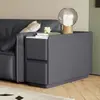 Nuevo Gabinete Lateral de Sofá de Madera Maciza de Color Crema de Pie, Mesa Lateral Pequeña para Sala de Estar, Gabinete de Esquina de Lujo Ligero, Mesa de Esquina, Mesa de Café