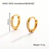 Pendientes Pequeños Circulares Coloridos Estilo Cool Japonés y Coreano Pendientes Estilo Hip-Hop Pendientes Circulares Geométricos de Circonita Pendientes Envío Gratis