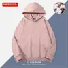 Sudadera con capucha de algodón estilo nuevo para primavera y otoño Sudadera con capucha de algodón puro Sudadera con capucha de color liso para jóvenes Chaqueta Pulóver Manga larga