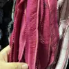 Renda com franjas de fio de algodão, borlas, fio de poliéster espesso, base de algodão, borda, cores fluorescentes, decoração colorida