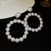 Aretes Ovalados de Acrílico con Patrón de Aguja Plateada, Aretes Sencillos Retro de Alta Gama, Casuales y Versátiles, Aretes Elegantes para Mujer