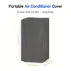 Capa para Ar Condicionado Sem Bolsos, Capa Portátil para Ar Condicionado, Capa à Prova d'Água e Poeira, Capa Interna à Prova de Poeira, Saco de Armazenamento, Preto