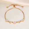 Pulsera Popular de Corazón para Mujer en Vivo de Tiktok de Gama Alta Elegante Lujo Moda Pulsera de Hilo Joyería para Mujer Venta al por Mayor
