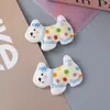 Lindo Perrito de Dibujos Animados Cuadros DIY Pegamento de Crema Accesorios para Pasadores Zapatos con Agujero Funda para Teléfono Móvil Llavero Accesorios para Mochila