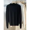 Nuevo Suéter de Punto Cálido para Hombre Otoño/Invierno 2026, Cuello Medio Alto, Color Sólido Básico Versátil