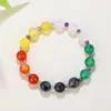 Populares no comércio exterior, pulseiras artesanais com contas para homens e mulheres aliviarem a ansiedade, pulseiras da sorte do zodíaco de cristal natural europeias e americanas