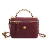 Bolso de Cadena de Cuero Gamuzado Retro con Diseño de Rombo Moda Versátil Bolso Cuadrado Pequeño para Viajes Diarios Bolso de Hombro Único Cruzado Personalizado para Mujer