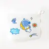 Bolsa de Documentos de Astronauta Desenho Animado, Bolsa de Armazenamento de Material Escolar Estilo Zíper de Astronauta, Bolsa Transparente à Prova d'Água para Informações de Provas de Estudante
