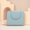 Carteira curta de couro genuíno de comércio exterior feminina europeia e americana novo estilo camada superior couro de vaca bolsa de cartão zíper carteira feminina para cabelo ins