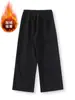 Pantalones de Pierna Ancha, Pantalones Deportivos Casuales de Pierna Recta con Caída, Pantalones de Chándal Unisex con Forro de Felpa, Pantalones Largos, Procesamiento Personalizado con Imágenes y Muestras Proporcionadas