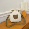 Bolsa de mensajero para niños estilo coreano oso lindo caricatura niños y niñas bandolera nuevo lienzo portátil monedero ins