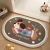 Alfombra de baño, alfombrilla especial para inodoro para entrada de baño, absorbente de agua, secado rápido, alfombrilla de suelo suave de tierra de diatomeas, venta al por mayor