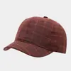 Gorra de Béisbol Retro a Cuadros Artística de Ala Corta para Hombres y Mujeres, Marca de Moda Casual Versátil Sombrero para el Sol para Exteriores
